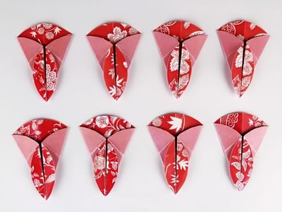 Homemade card ideas - dahlia origami flower step 6