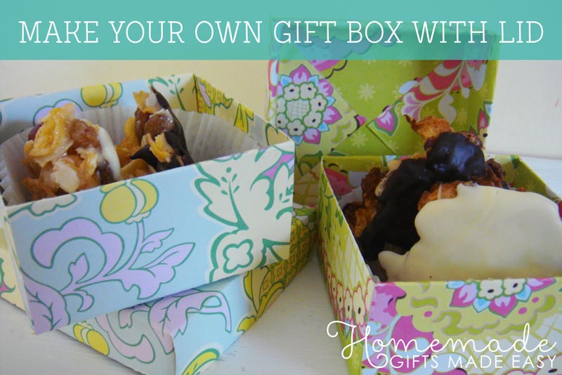 Make Your Own Gift Box With Lid Video Tutorial + Picture Instructions