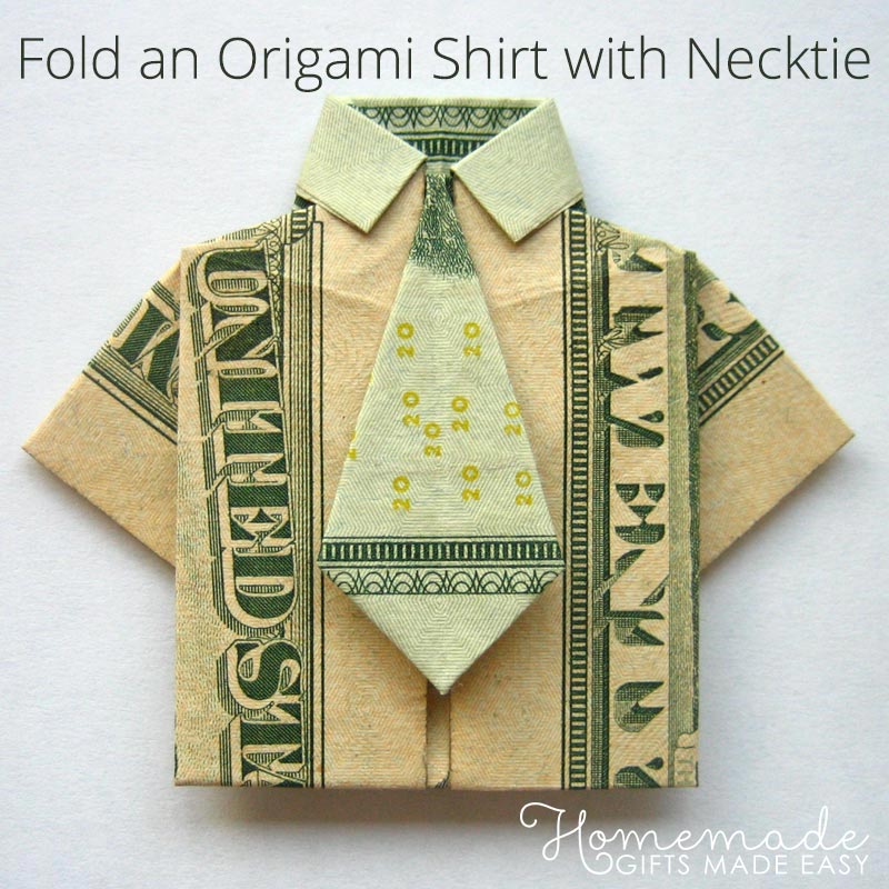 how to make a money origami shirt