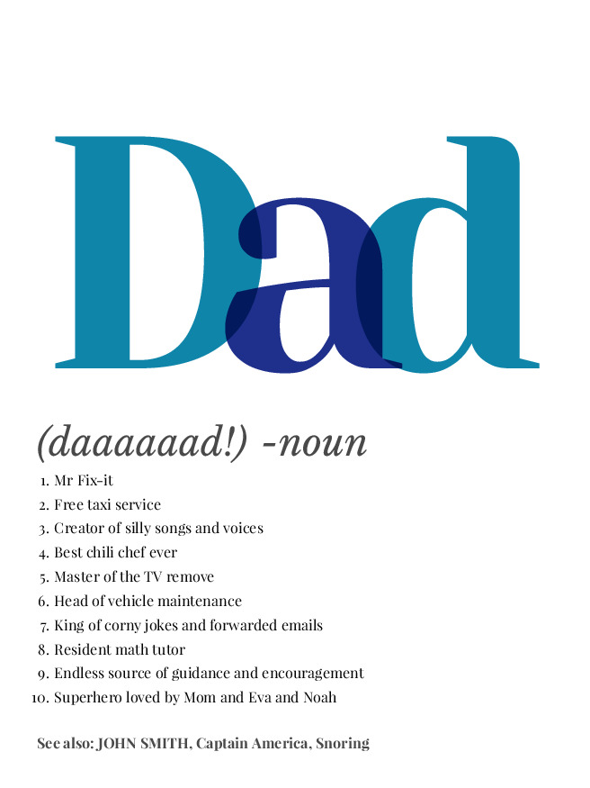 personalized dad definition poster preview