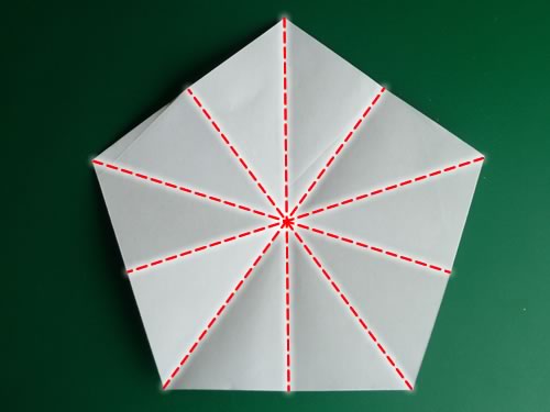 5 pointed origami star preliminary creases