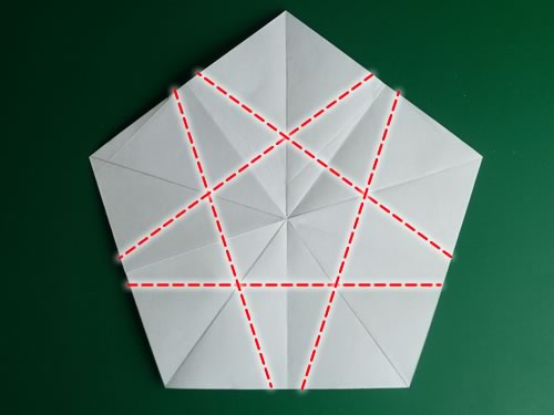 5 pointed origami star step 1d