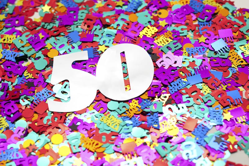 50th birthday ideas glitter