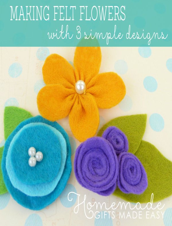 homemade birthday felt flowers