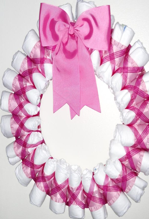 diaper wreath pink sarah