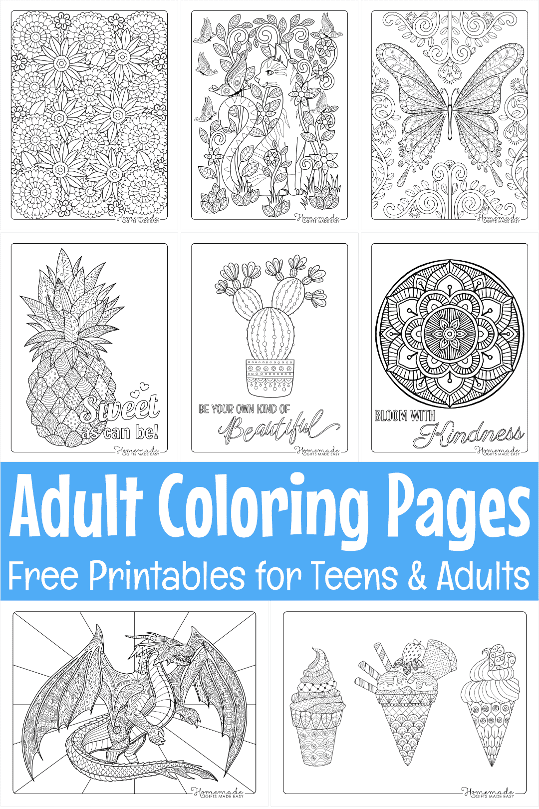 150 Adult Coloring Pages to Print for Free