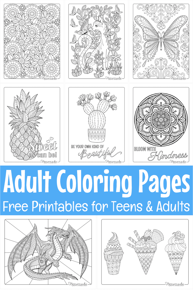 21 Adult Coloring Pages to Print for Free