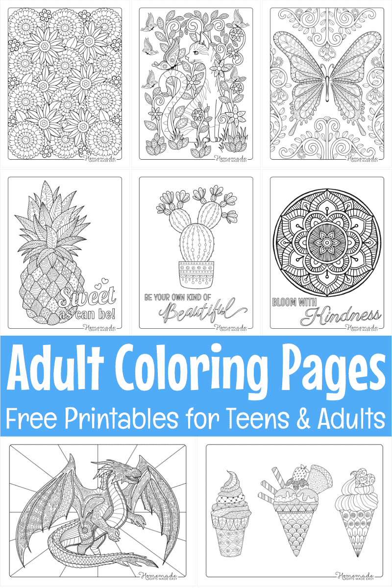 Coloring Books For Teens And Young Adults: Happy Mandala Coloring Page (+100 Pages) [Book]