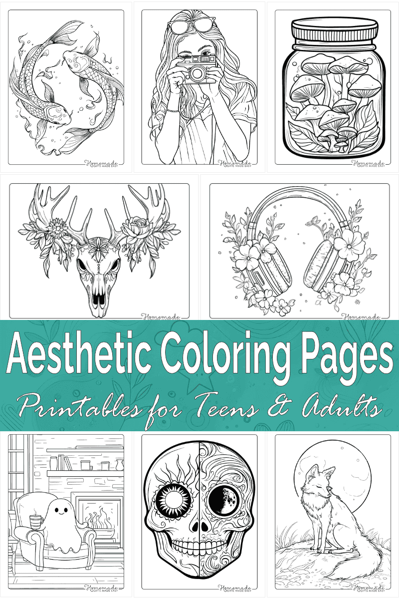 Free Aesthetic Coloring Pages for Adults (PDF Printables)
