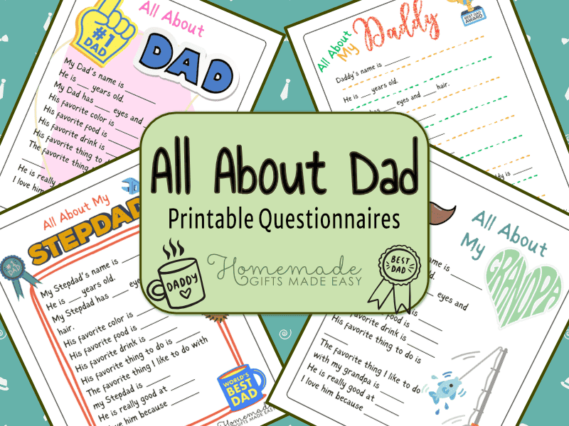 All About Dad Printable