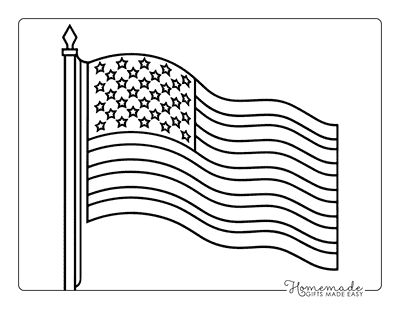 American Flag Coloring Pages Easy Realistic American Flag on Pole American Flag Coloring Pages Easy Realistic American Flag on Pole