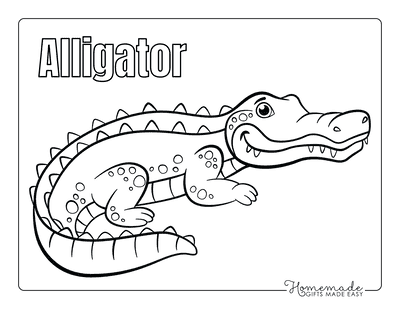 Animal Coloring Pages Alligator