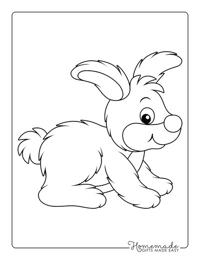 Animal Coloring Pages Cute Bunny Rabbit