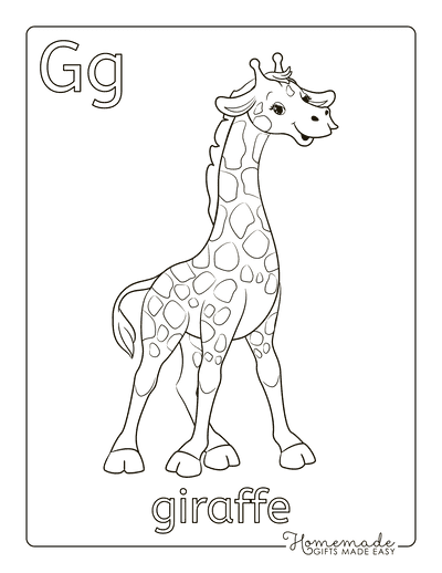 Animal Coloring Pages Giraffe