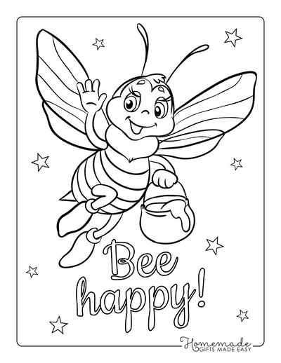 Animal Coloring Pages Honey Bee