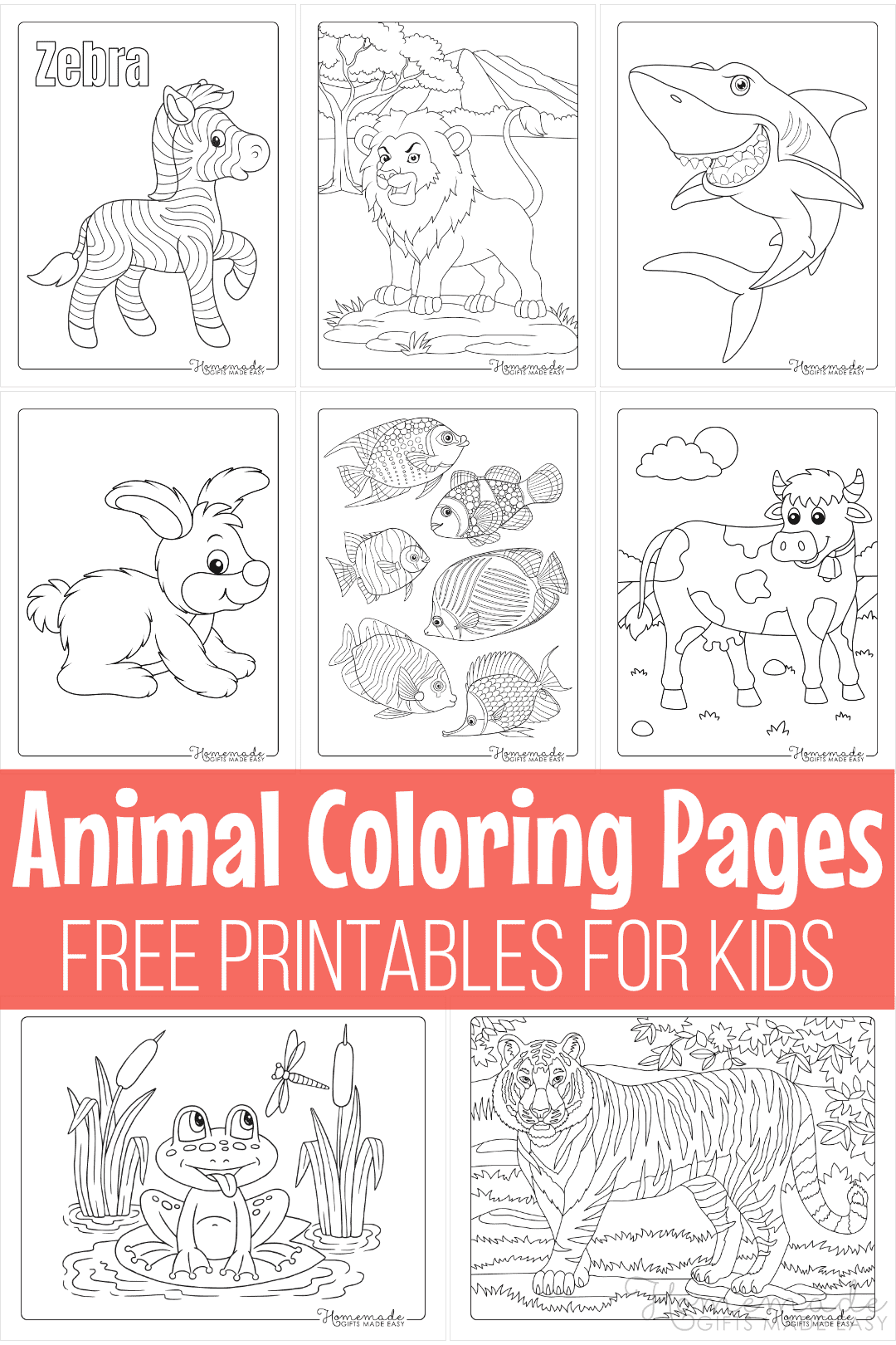 Free Printable Animal Coloring Pages for Kids and Adults