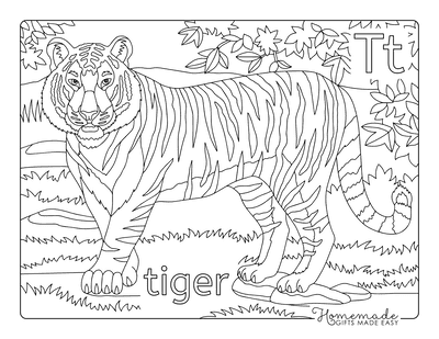 Animal Coloring Pages Tiger
