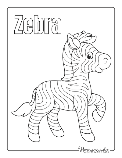 Animal Coloring Pages Zebra