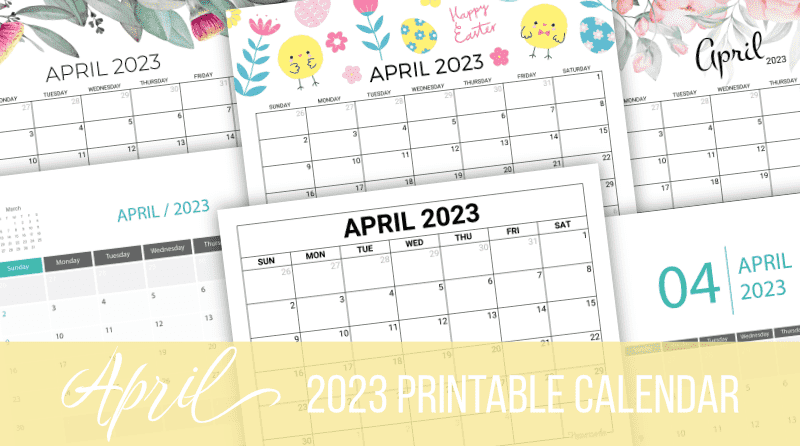 april 2023 calendar free printable with holidays