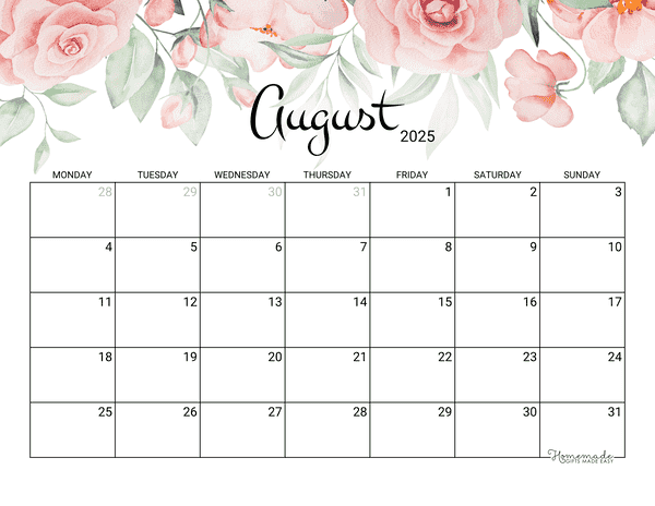 August Calendar | Free Printable Calendars and Templates august-calendar-free-printable-calendars-and-templates