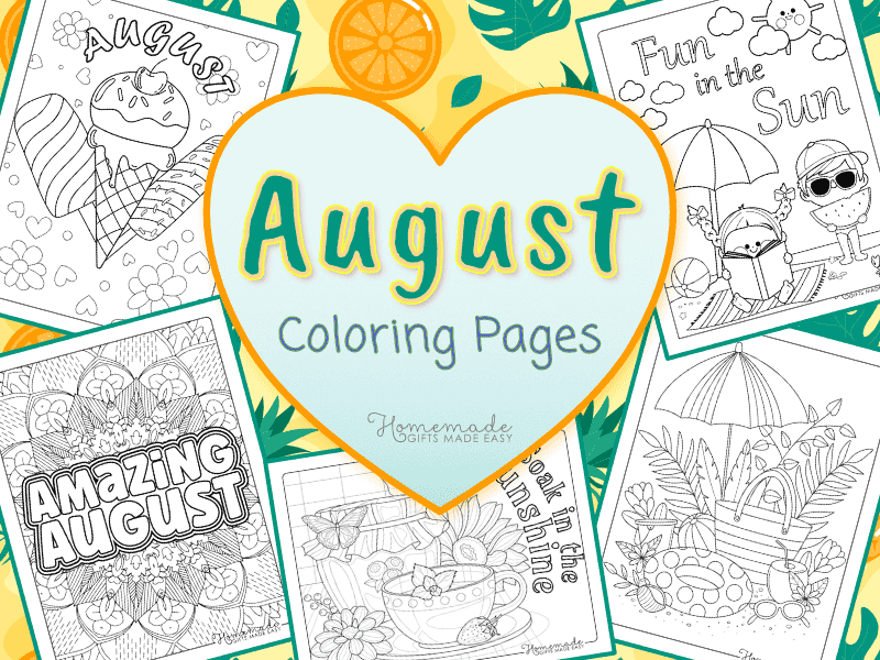 August Coloring Pages
