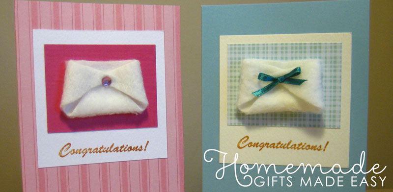 Homemade Baby Gifts Diaper Card