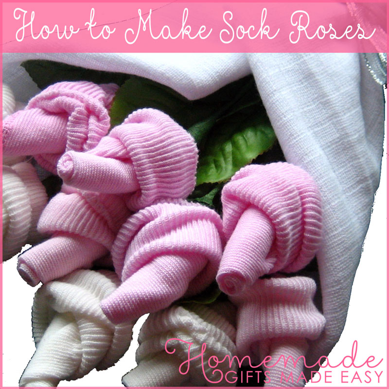 homemade baby gifts sock rose bouquet