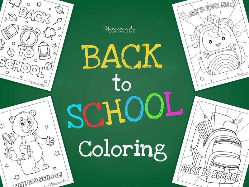 back to school coloring pages