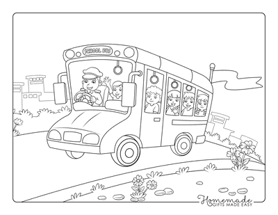 Back to School Coloring Pages School Bus