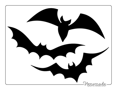 Bat Template Assorted 2 Medium Black