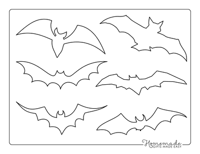 Bat Template Assorted Small
