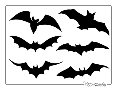 Bat Template Assorted Small Black