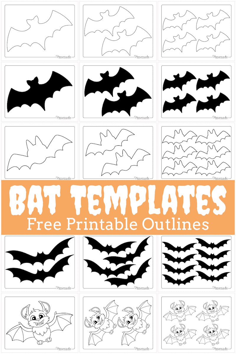 cute bat outline clip art