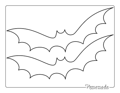 Bat Template Stretched Wings Large