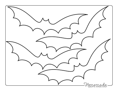 Bat Template Stretched Wings Medium