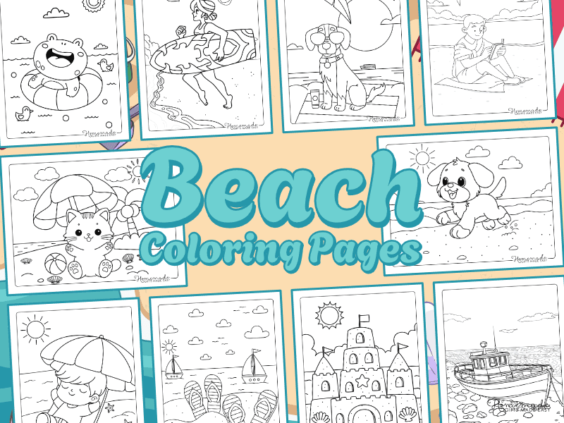 Beach Coloring Pages