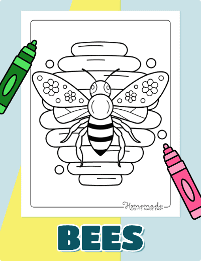 Bee Coloring Pages