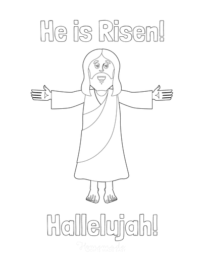Bible Coloring Pages He Is Risen Hallelujah