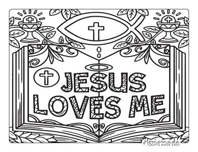Bible Coloring Pages Jesus Loves Me Holy Eucharist for Kids