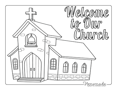 Bible Coloring Pages Simple Church Welcome