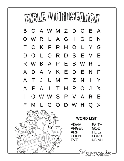 Kids word puzzle games - free printable