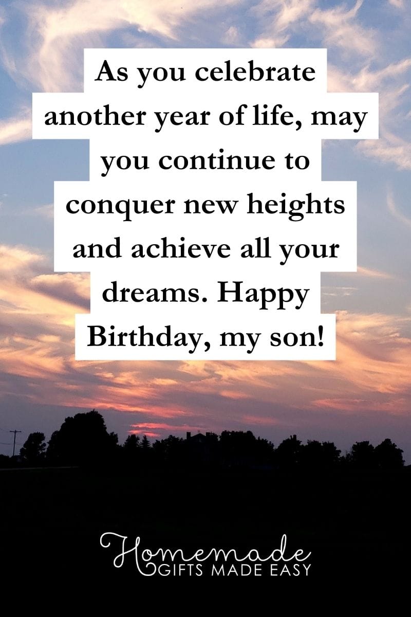 birthday wishes for son another year of life