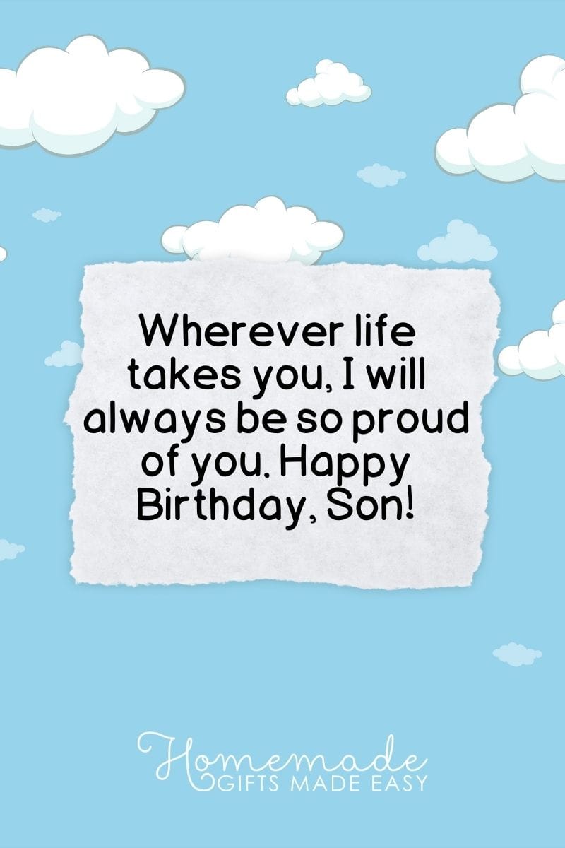 birthday wishes for son wherever life takes you
