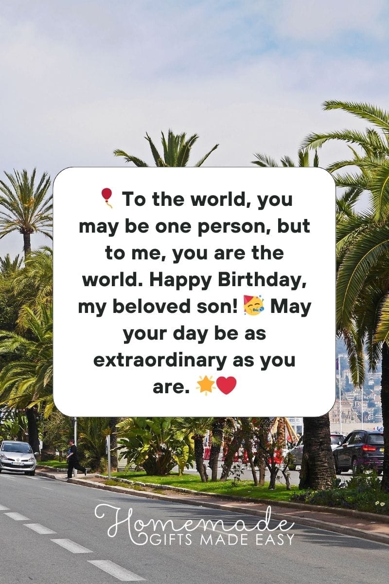 birthday wishes for son you are the world