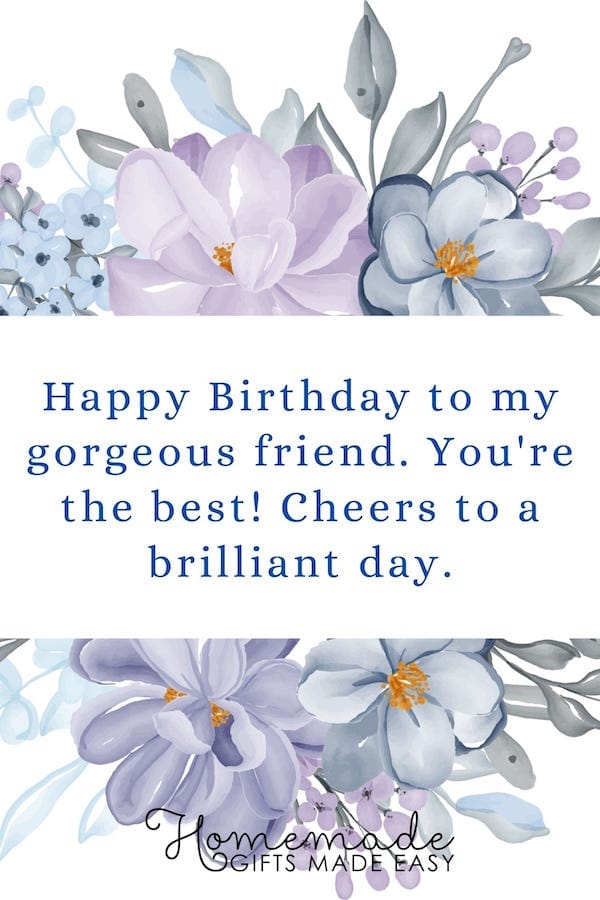 Happy Birthday Gorgeous - Stylish Birthday Card for Friends