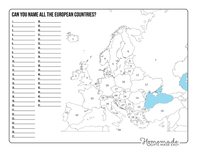 Free Printable Blank Map Of Europe Blank Europe Map Simple Outlines Name Each Country 400x309