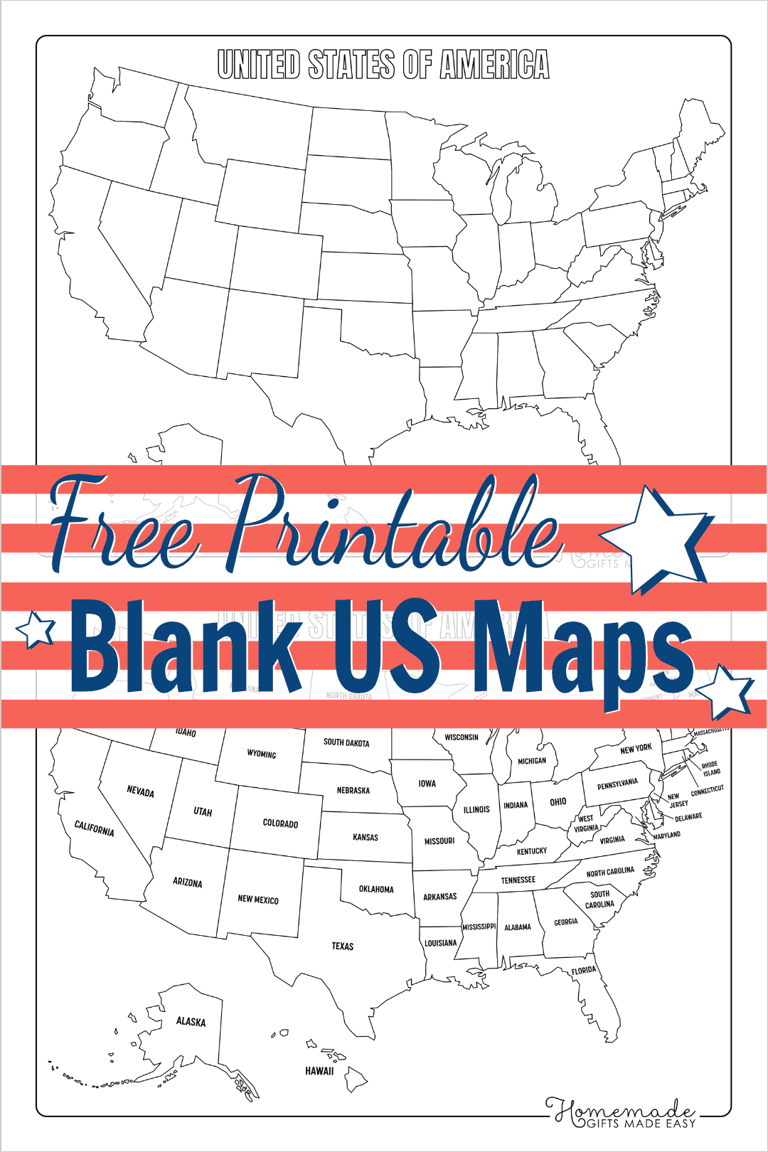 Free Printable Blank Us Map Pdf