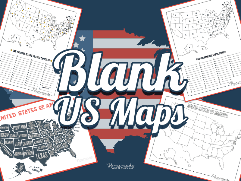 Free Printable Blank US Map