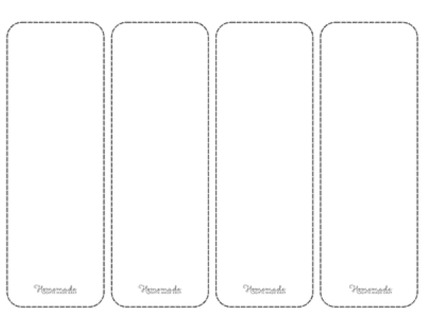 Bookmark Templates Blank Rounded Corners