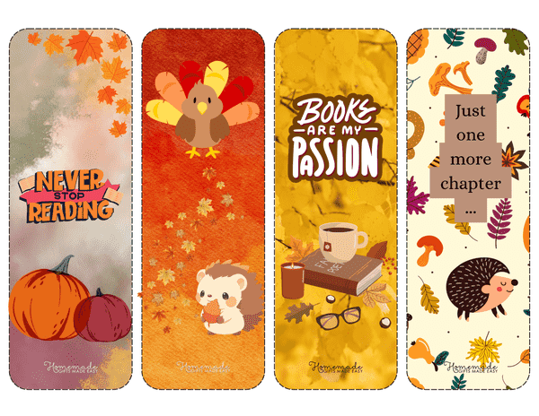 Bookmark Templates Cozy Fall Printable Bookmarks